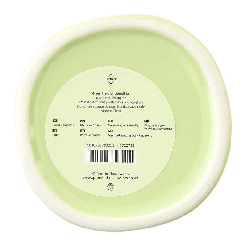 Premier Housewares Fletcher Utensil Jar - Green
