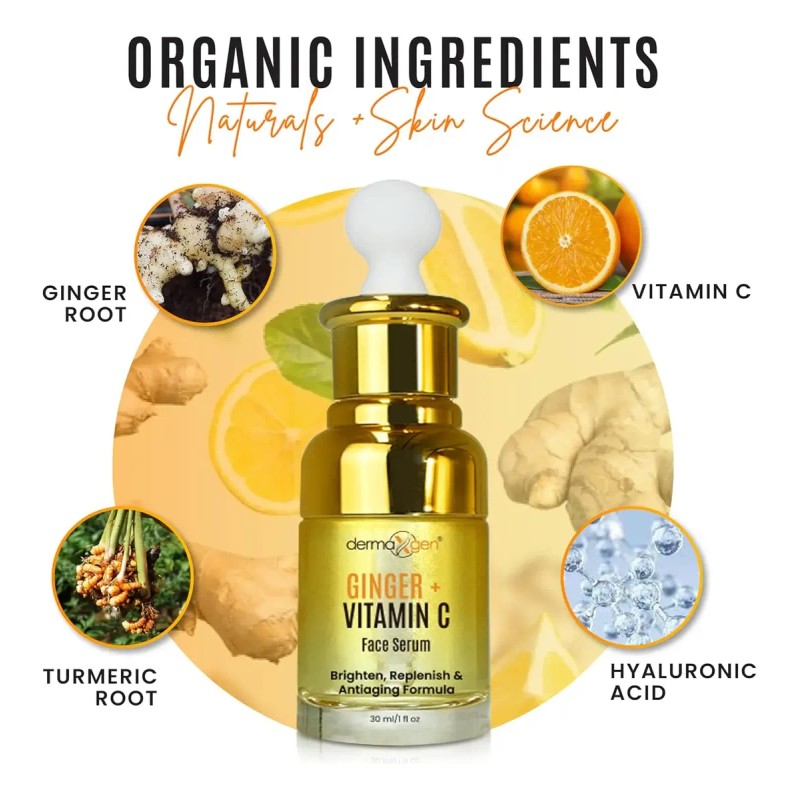 Suero Facial De Jengibre + Vitamina C + Cúrcuma, Tratamiento