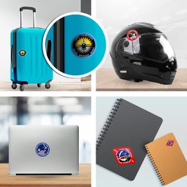 WHITE NASA Worm Letters Sticker (space logo decal)