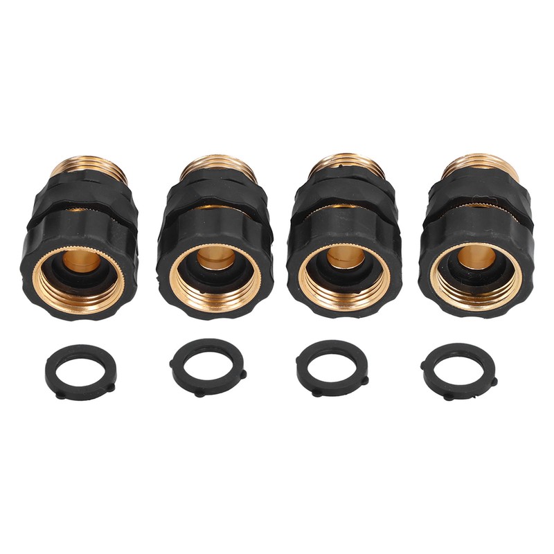 4Pcs Garden Hose Quick Connector Brass High Hardness Durable No