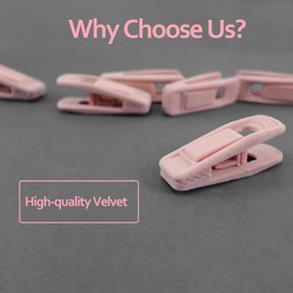 Trgowaul Light Pink Velvet Hangers Clips,40PC Pant Hangers Velvet Clips, Strong Finger Clips Perfect for Thin Velvet Hangers Suit Skirt Pant Clothes Velvet Hangers, Velvet Baby Hangers Clips