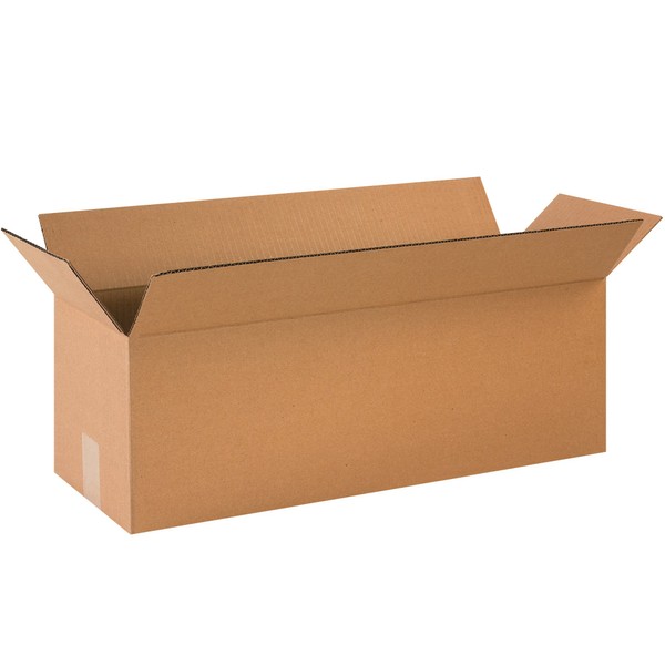 Aviditi 2488 Long Corrugated Cardboard Box 24" L x 8" W x 8" H, Kraft, For Shipping, Packing and Moving (Pack of 25)