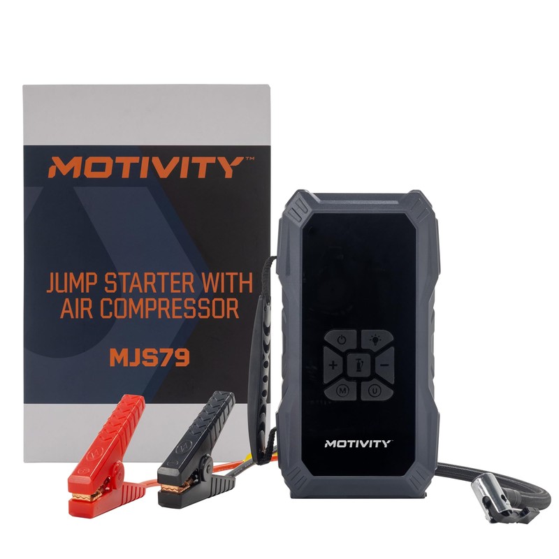 MOTIVITY 4-in-1 Portable Automotive Jump Starter with Air Compressor –