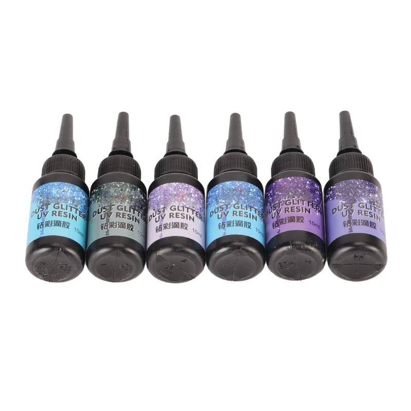6pcs Colored UV Resin 10ml Each Pen Shaped Fast Curing
