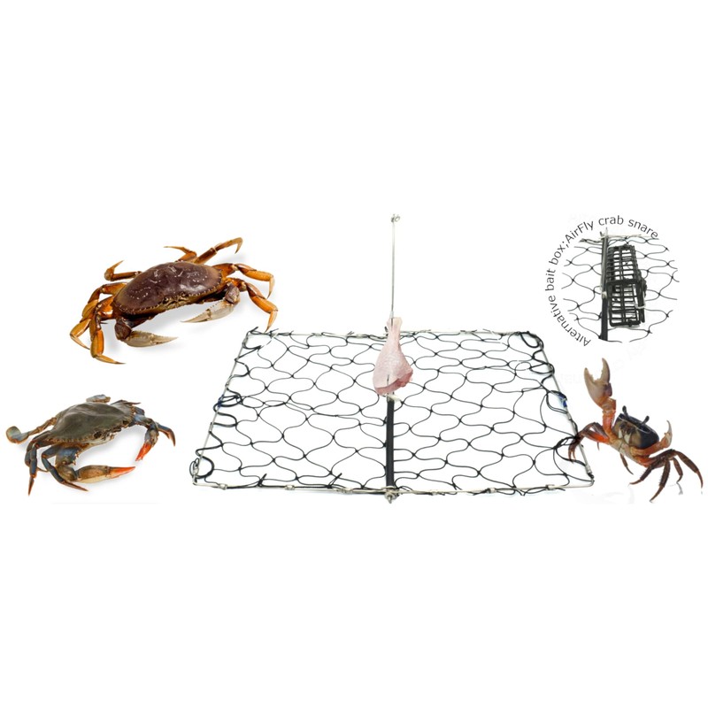AirFly Foldable Crabjaw Trap with Bait Clip - Redesigned Rectangle