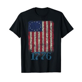 Betsy Ross Shirt 4th Of July American Flag Tshirt 1776 Retro