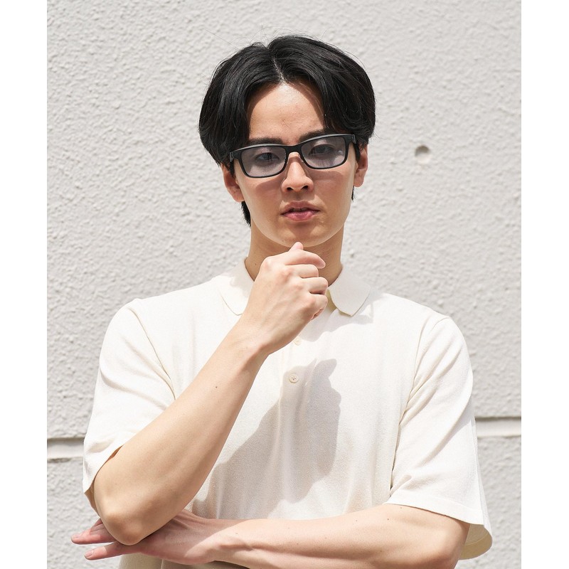 [ゾフ] ウェリントン型 サングラス｜ レザー調 ラバーテンプル ズレ落ちにくい ユニセックス 男女兼用 ズレ落ち防止 紫外線対策