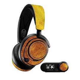 MightySkins Glossy Glitter Skin Compatible With SteelSeries Arctis Nova Pro - Textured Gold | Protective, Durable High-Gloss Glitter Finish | Easy to Apply, Remove, and Change Styles | Made in The USA