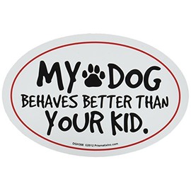Cat & Dog Magnets-My Dog Behaves Better Than Your Kid
