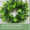 LUOZZY St. Patrick's Day Clover Wreath Four Leaf Clover Wreath