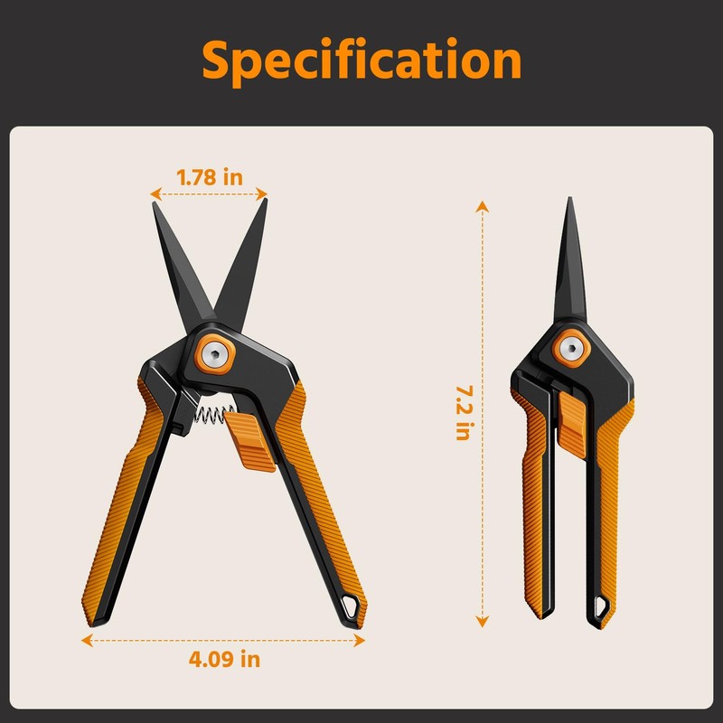 PrunePro Pruning Shears Gardening Scissors Set Professional Hand Pruner Sharp