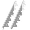 2 PCS Stove Gap Covers, Stainless Steel Stove Gap Filler-Silver