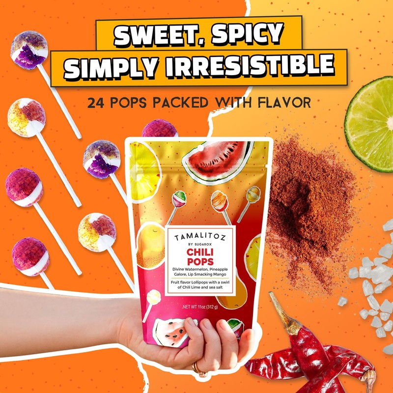 Tamalitoz Chili Pops – Spicy Mexican Lollipops with Chile, Lime
