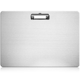 1 Pack Metal Clipboard 11 x 17 Inch Horizontal Stainless Steel Clipboard for A3 Size Paper Landscape Drawing Non Magnetic Clip Board for Sketching Supplies Office School