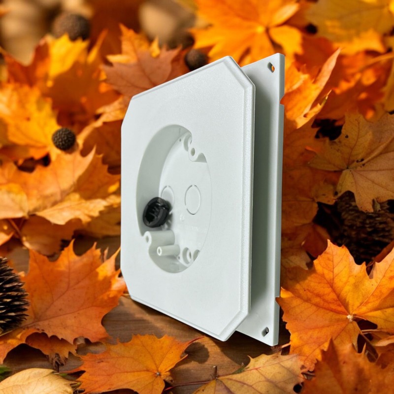 iMBAPrice 8141F-5 White Non-Metallic Siding Mounting Block with Built-in Electrical