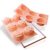 Silikomart 194489 Baking Mould Rose 6 Pieces