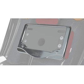 Indian Motorcycle License Plate Frame Holder with Headdress Logo for Specific Chieftain, Pursuit, Chief, Challenger, Roadmaster, Springfield Models and More, Custom Style, Chrome, Qty 1-2882864-156