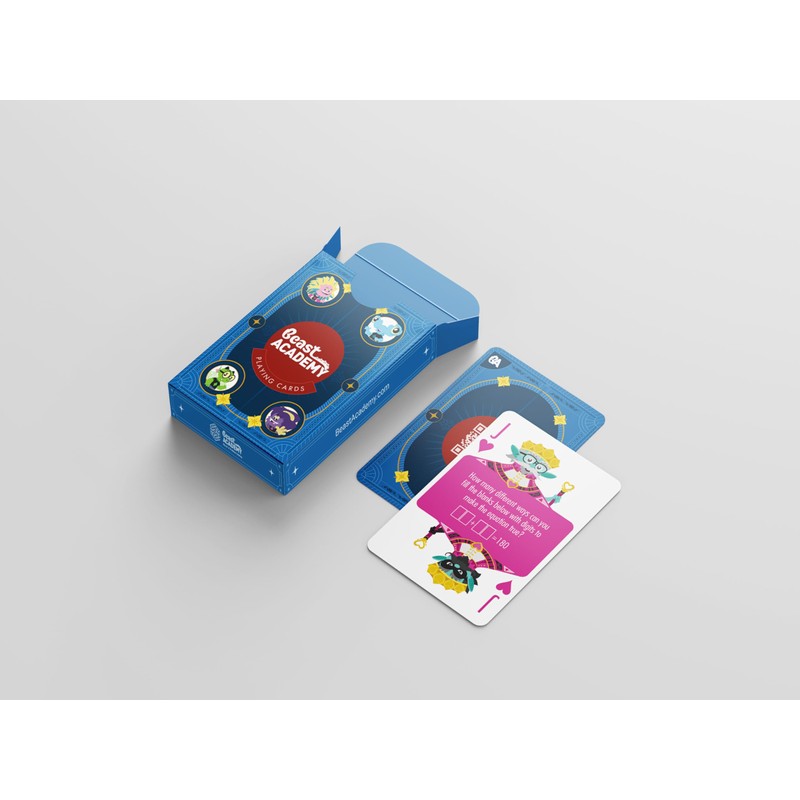 Beast Academy Playing Cards - Fun Math Challenges for Gifted