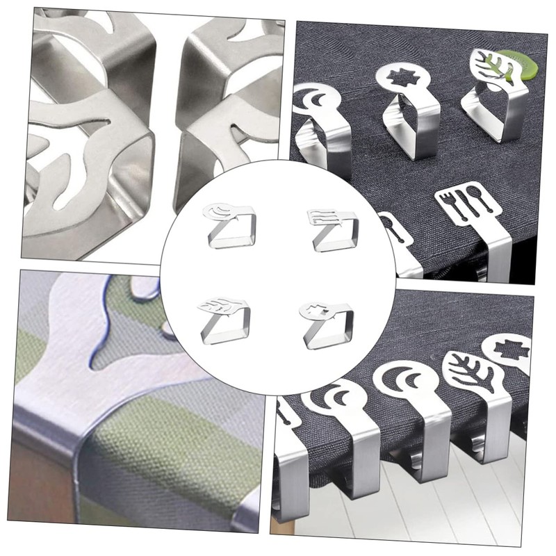BIUDECO 4pcs Cartoon Tablecloth Clips Slip Fixing Clamps for Parties