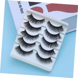 Ipetboom Handmade Eye Lashes 5 Pairs Fake Lashes Natural Tool 5d Reusable Black Eyelashes