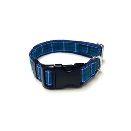 Tartan Dog Collar 25mm Wide Adjustable Comfortable Collar Small Medium Large All Dog Breeds (Small (10" - 16"), 10. Douglas)