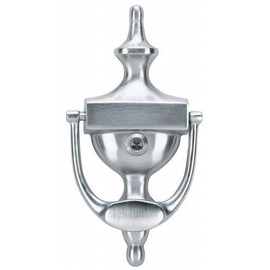 Satin Nickel 7" Inch Traditional Door Knocker w/Viewer : 55-2125