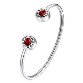 Cuff Bracelets for Women Garnet Bracelets for Women Birthstone Bracelets for Women Gifts for Birthday