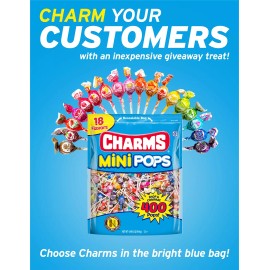 Tootsie Roll Charms Mini Pops 400 Count Assorted Lollipops 18 Flavors Party Candy
