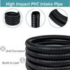 Pond Tubing,1 inch PVC Flexible Pond Hose, Black Corrugated Waterfall