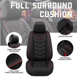 CTDS Car Seat Covers for Subaru Crosstrek 2016-2026, Stylish Sport Seat Cover, Premium Nappa Leather Car Seat Cover. Automobile Seat Covers Sets.(Standard 2 Seats/Black)