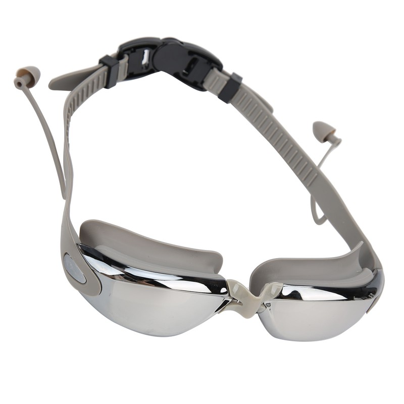 Waterproof Anti Fog Swimming Goggles Electroplating AntiUV Glasses with Earplug