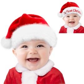 Maforts Baby Santa Hat,My First Christmas Santa Hat Baby- Newborn Santa Hat Toddler Infant Boy Girl for Christmas New Year