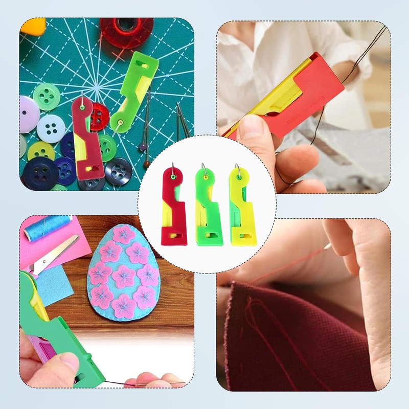 10 Pcs Needle Threader,Automatic Needle Threader UK,Threading Aid Embroidery Kit,Sewing