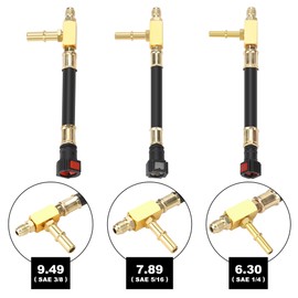 Hromee Fuel Pressure Test Kit 0-100PSI with 9.49,7.89,6.30 Fuel Line Fittings and Quick Connected Hose