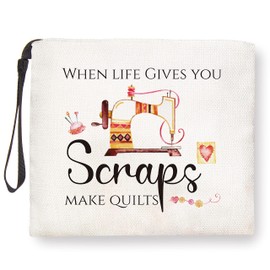 TBT Quilting Gifts for Women, Quilters Gifts for Women- Scraps Make Quilts- Sewing Gifts for Sewing Lovers, Seamstress Gifts Makup Bag, Gift for Sewer, Quilters for Birthday Christmas Gift Ideas