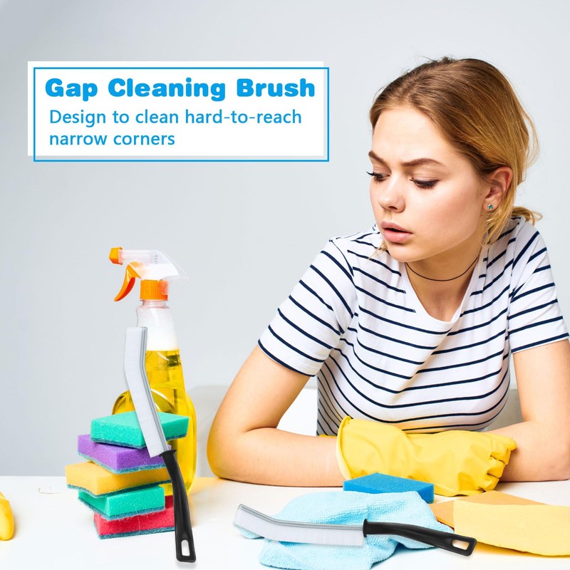EDATOFLY Pack of 3 Gap Cleaning Brush, Hard Bristle Corner