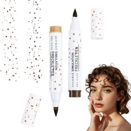 3-in-1 Freckle Pen, 2 Pcs light & Dark Brown Freckle Makeup Pen,Easy to Color & Waterproof Long-Lasting Soft Spot Pens,Dual-Use Eyebrow Pencil & Eyeliner for Effortless Sunkissed Makeup