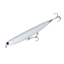 momolures - Salty Skimmer 110mm 14g bass lures topwater pencil bait sea fishing (PURE PEARL WHITE (Rattle in))