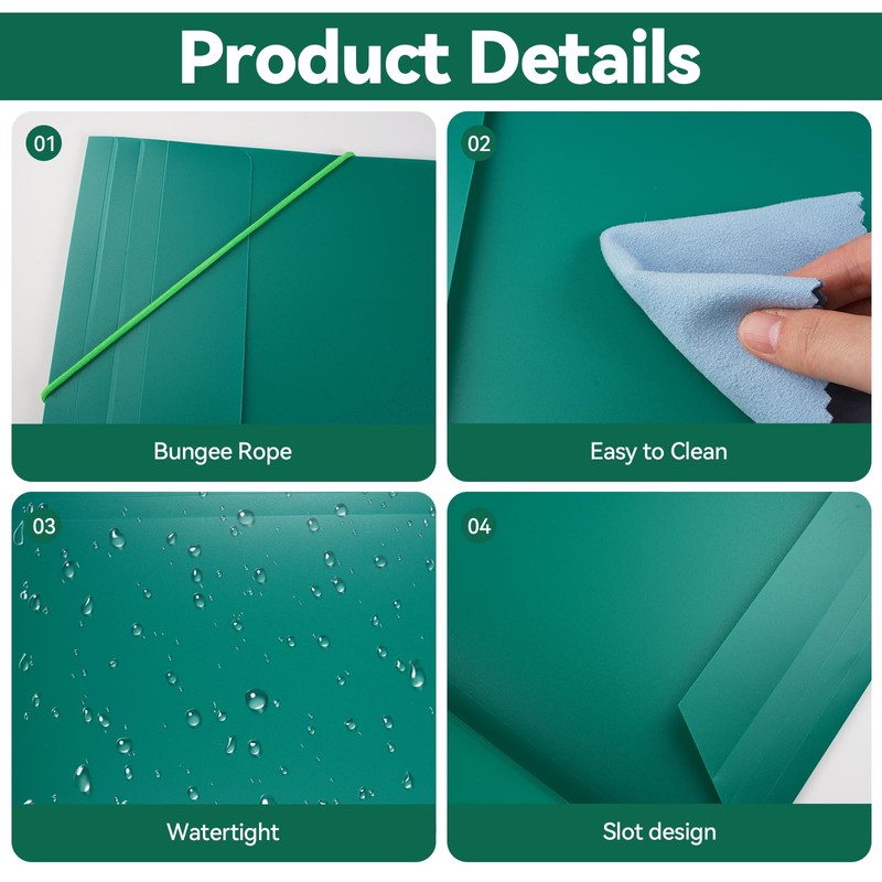 Pack of 4 A4 Corner Folder with 3 Flaps and