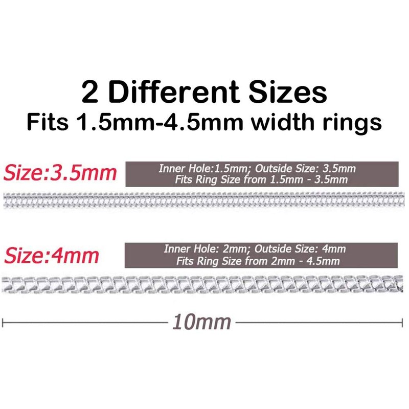 Invisible Ring Size Adjuster 2 Sizes of 12 Packs, Silicone