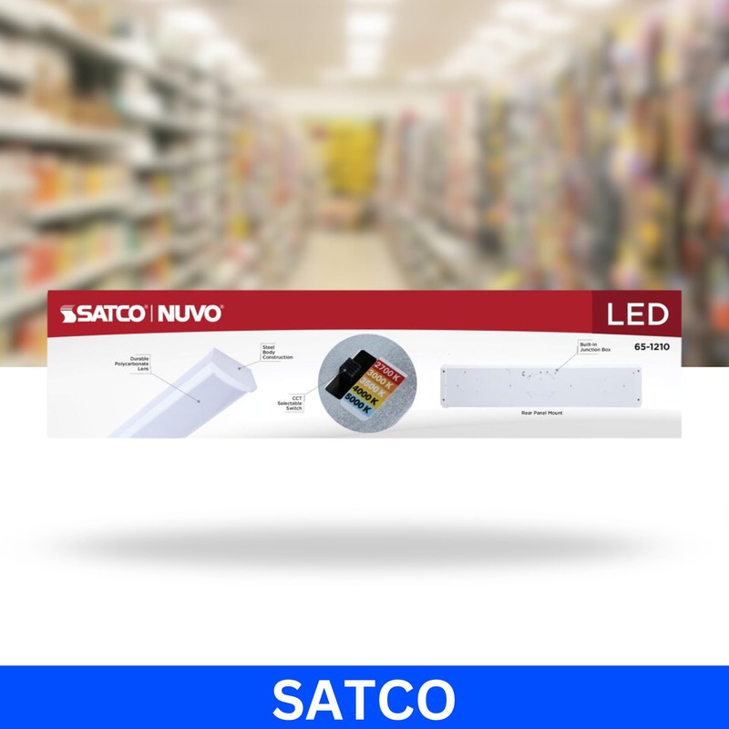 Satco 65-1210 2FT LED Ceiling Wrap Light, 20W, CCT Selectable