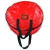 Christmas Wreath Storage Bag PE Woven Fabric Dustproof Round Red