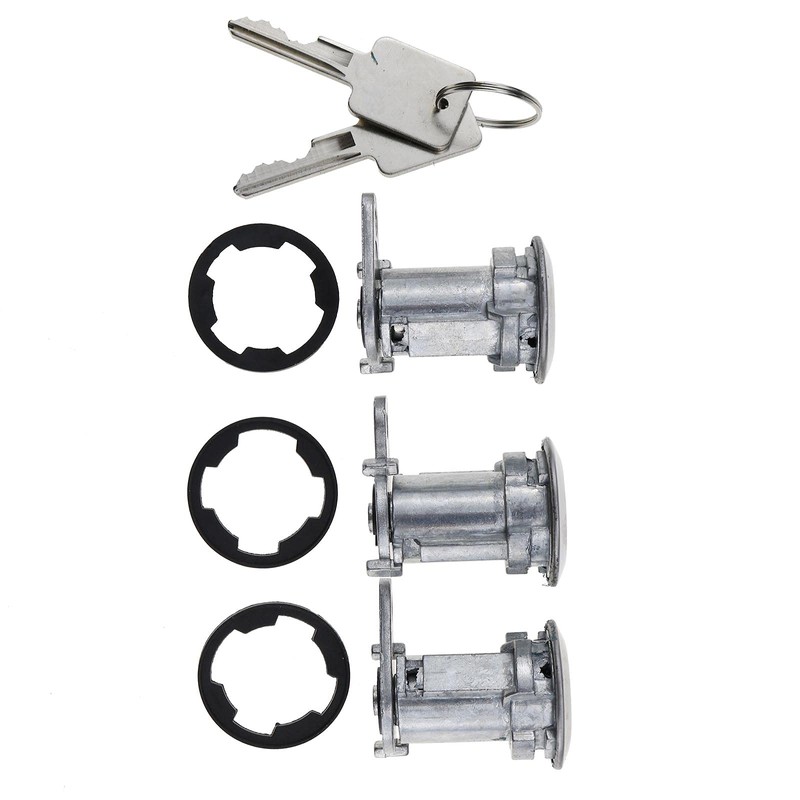 DVPARTS Set Of 3 Door Cylinder Lock Kit Door Lock