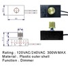 Miayaya Lights Switch Dimmer Rotary 300W 120VAC for ZE-03A Zing
