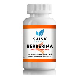 Berberina 100 Pura Con 120 Cps  Suplemento Alimenticio  Saisa Herbal  Metabolismo, Salud Cardiovascular y Control del Peso                            