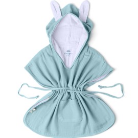 Mababu Bath Poncho Baby & Children Extra Soft (100% Organic Cotton) | Children's Bath Poncho 1-7 Years | Towel Poncho Baby with Rabbit Ears & Gift Packaging | Baby Poncho Bath Towel & Bath Poncho
