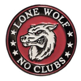 GBJUK Lone Wolf No Bike Club Metal Enamel Pin Badge Motorcycle Motorcycle Metal, Metal