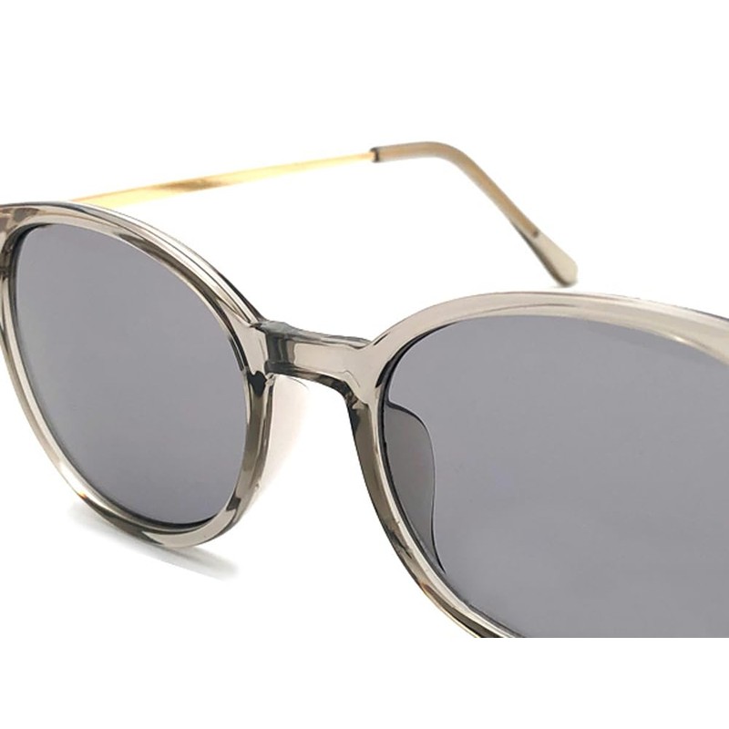 SPEED ADDICT CLEAR WELLINGTON SUNGLASS, CLEAR GRAY/GOLD x LIGHT SMOKE