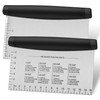 Joyfair 2Pcs Dough Scraper, Stainless Steel Dough Cutter with ABS