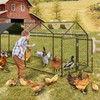 Large Metal Chicken Coop, Chicken Runs for Yard with Waterproof
